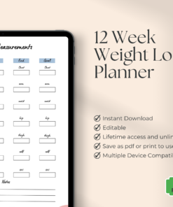 12 Week Weight Loss Planner